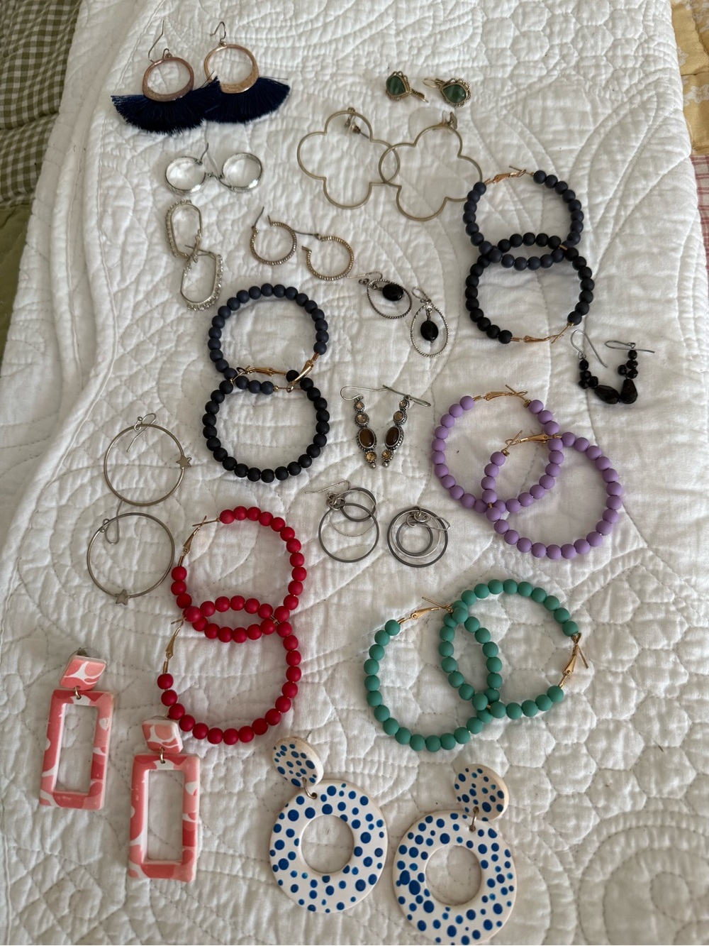 Bundle of 18 Pairs of Pierced Earrings